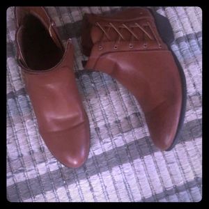 Brown booties. Only worn a few times